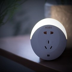 奥朵LED节能创意充电小夜灯卧室台灯喂奶起夜光插座床头灯40041